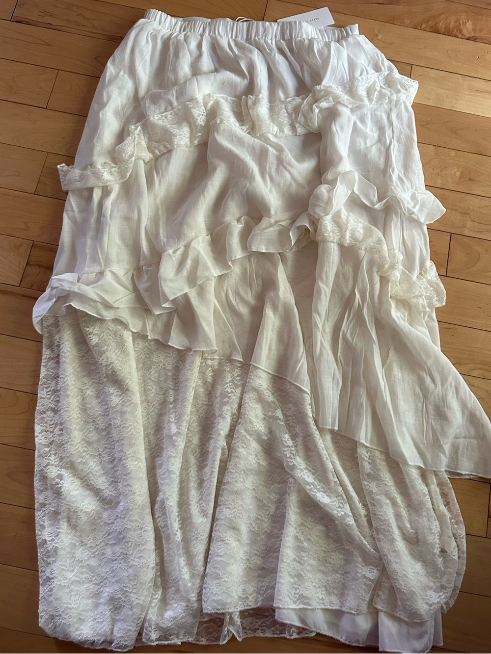 Altar'd State Evangeline Asymmetrical Tiered Maxi Skirt - Picture 3 of 4